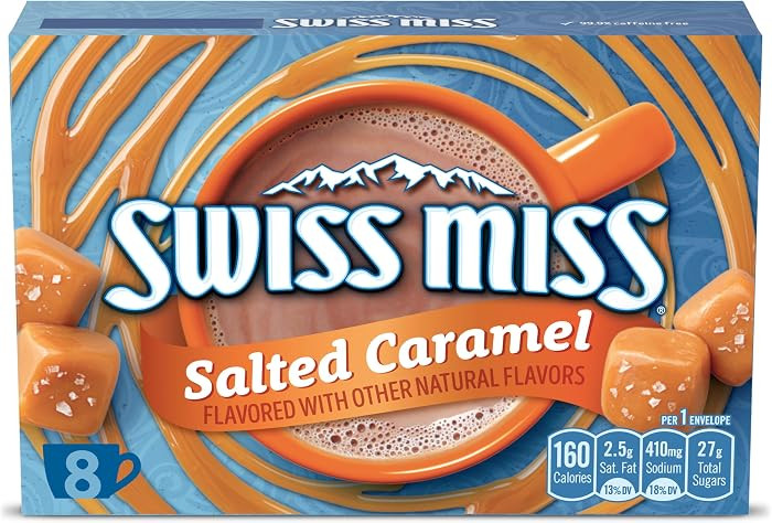 Swiss Miss Salted Caramel Flavored Hot Cocoa Mix, Hot Cocoa Bar Supplies, 1.38 oz., 8-Count Envel... | Amazon (US)