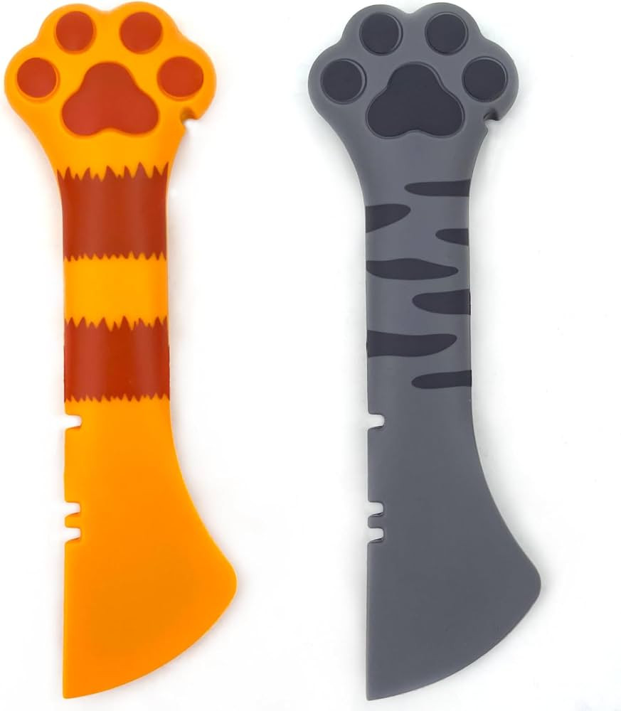 2 PACK Dog Cat Food Spoon, Cute Paw Cat Food Spoon for Wet Food, Silicone Pet Food Can Opener Spa... | Amazon (US)