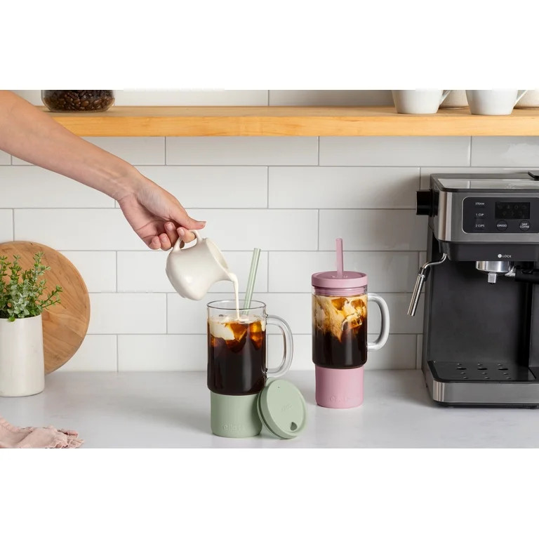 Ello Nova 18 oz Glass Mug, Pink | Walmart (US)