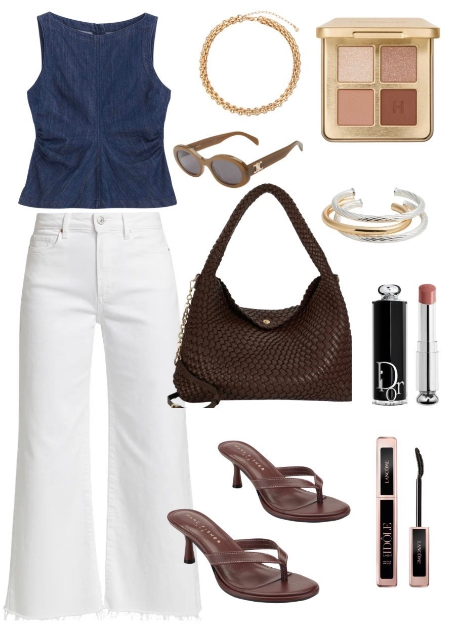 Spring outfit
Denim top
White jeans
Bag
Handbag 
Sandals

#LTKdayinmylife #LTKSeasonal #LTKgrwm