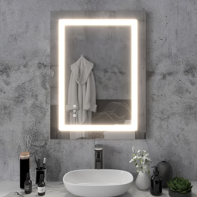 ONWITH 24 in x 32 in Rectangle Dimmable LED Lighted Fog Free Bathroom Vanity Mirror Frontlit | Target