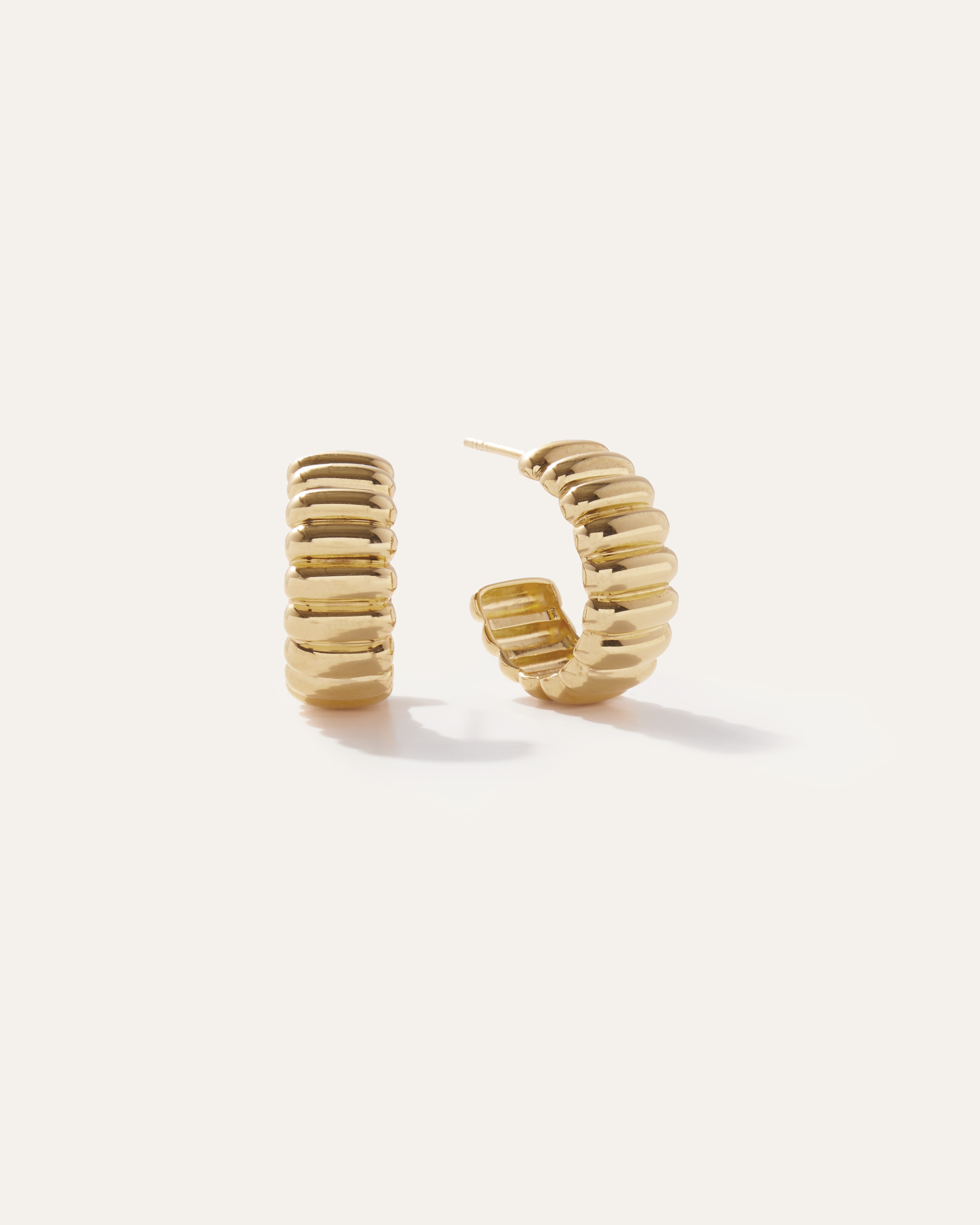 Chunky Bubble Ridge Hoops | Quince