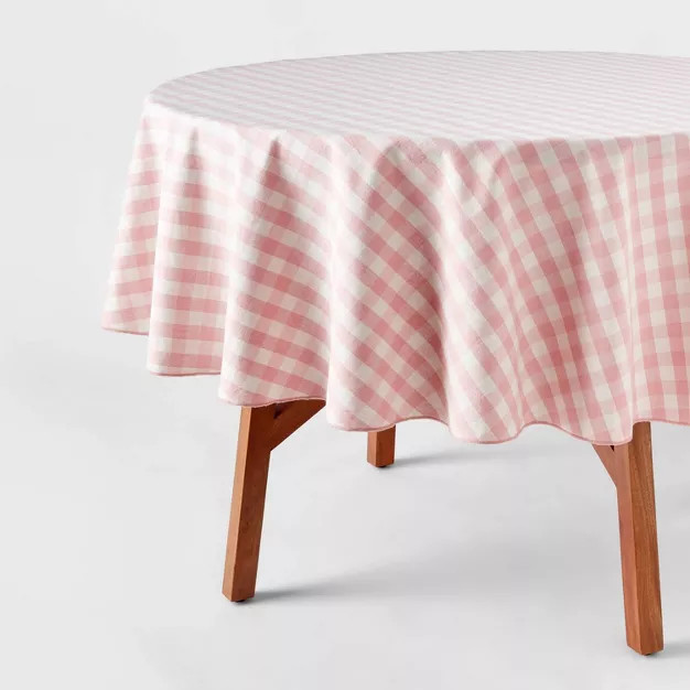 Cotton Gingham Tablecloth Pink - Threshold™ | Target