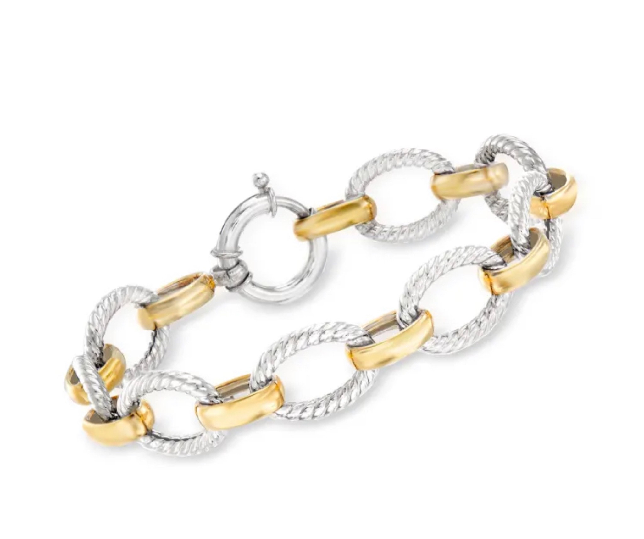 Chain two-toned silver sterling bracelet #jewelry #giftideas #jewelrygoftideas

#LTKHoliday #LTKSeasonal