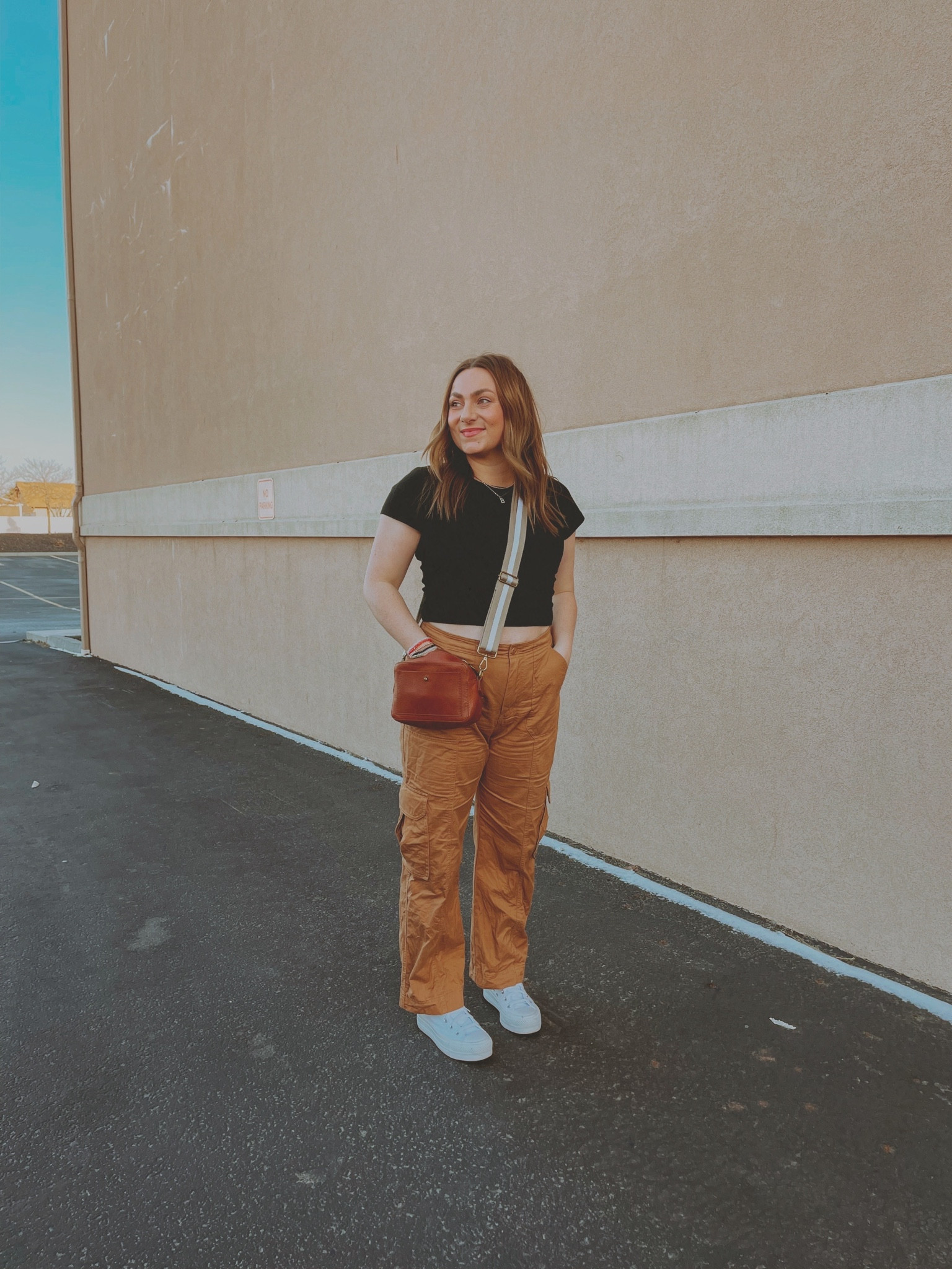 Casual midsize style outfit
Cargo pants 
Cropped tee
Platform chucks converse
Casual outfit ideas


#LTKstyletip #LTKSale #LTKunder100