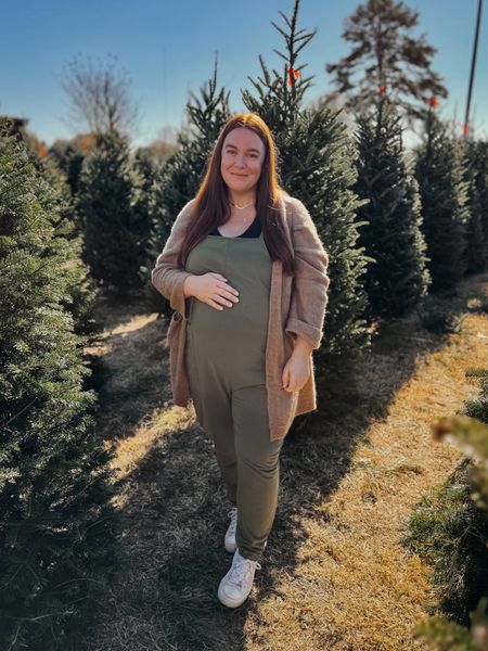 Christmas tree farm in my comfy Storq overalls. They’re perfect for maternity, postpartum and beyond! The easy tie back makes them breastfeeding + pumping friendly, too. 

#LTKbump #LTKplussize #LTKHoliday