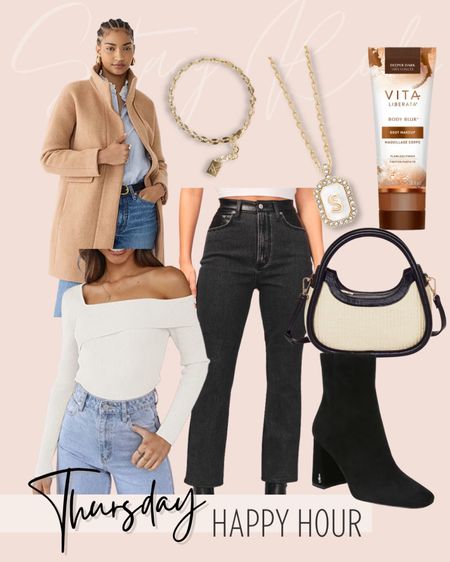 Some pretty body makeup for this look. The jeans have denim on the front and faux leather on the back. Target bag under $30 

#LTKFind #LTKstyletip #LTKunder50