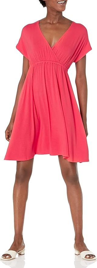 Amazon Essentials Women's Surplice Dress (Available in Plus Size) | Amazon (US)