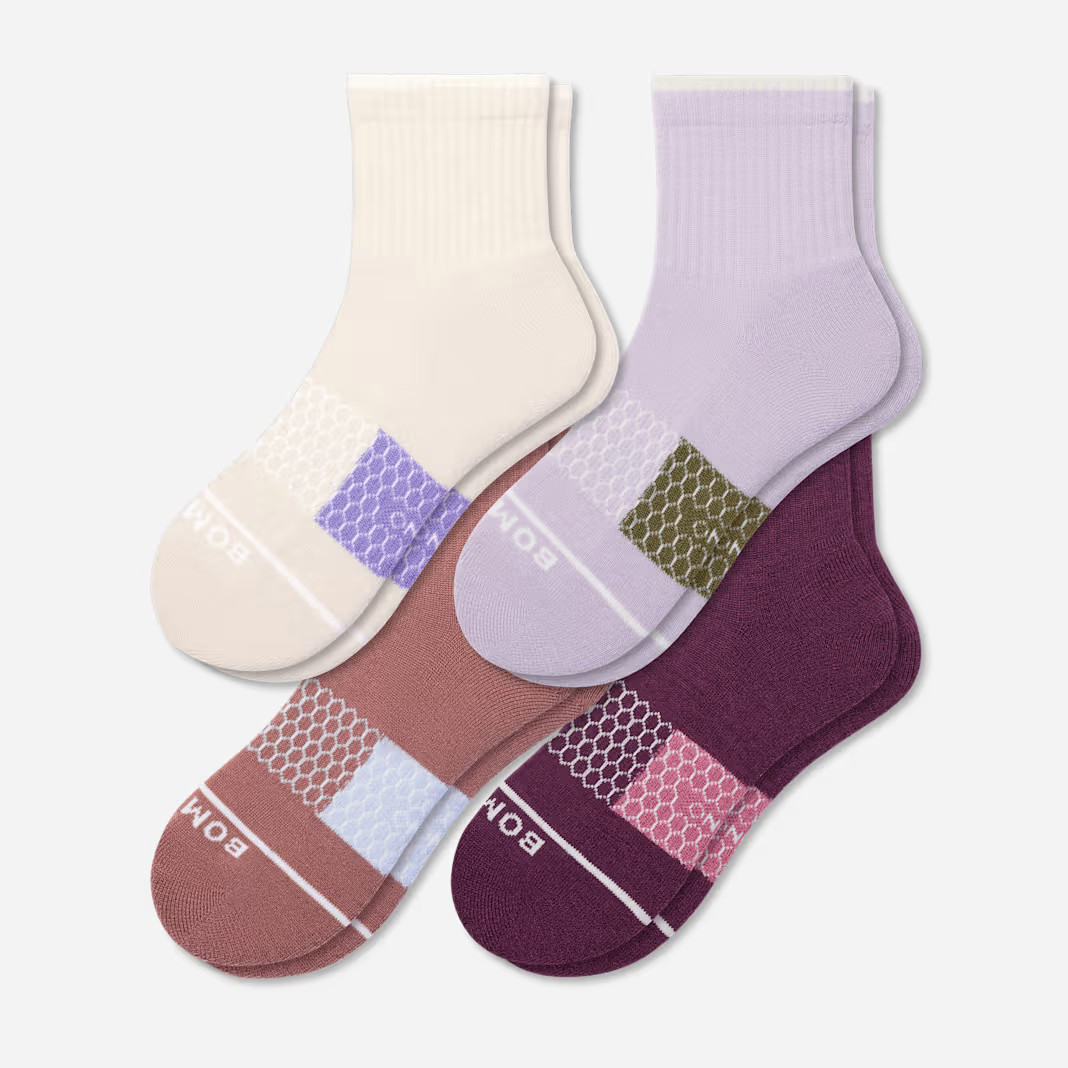 Women's Merino Wool Blend Quarter Sock 4-Pack | Bombas