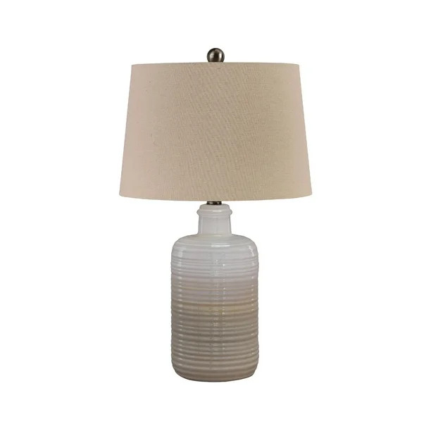 Signature Design by Ashley Marnina Taupe 25" Ceramic Table Lamp - Set of 2 - Walmart.com | Walmart (US)