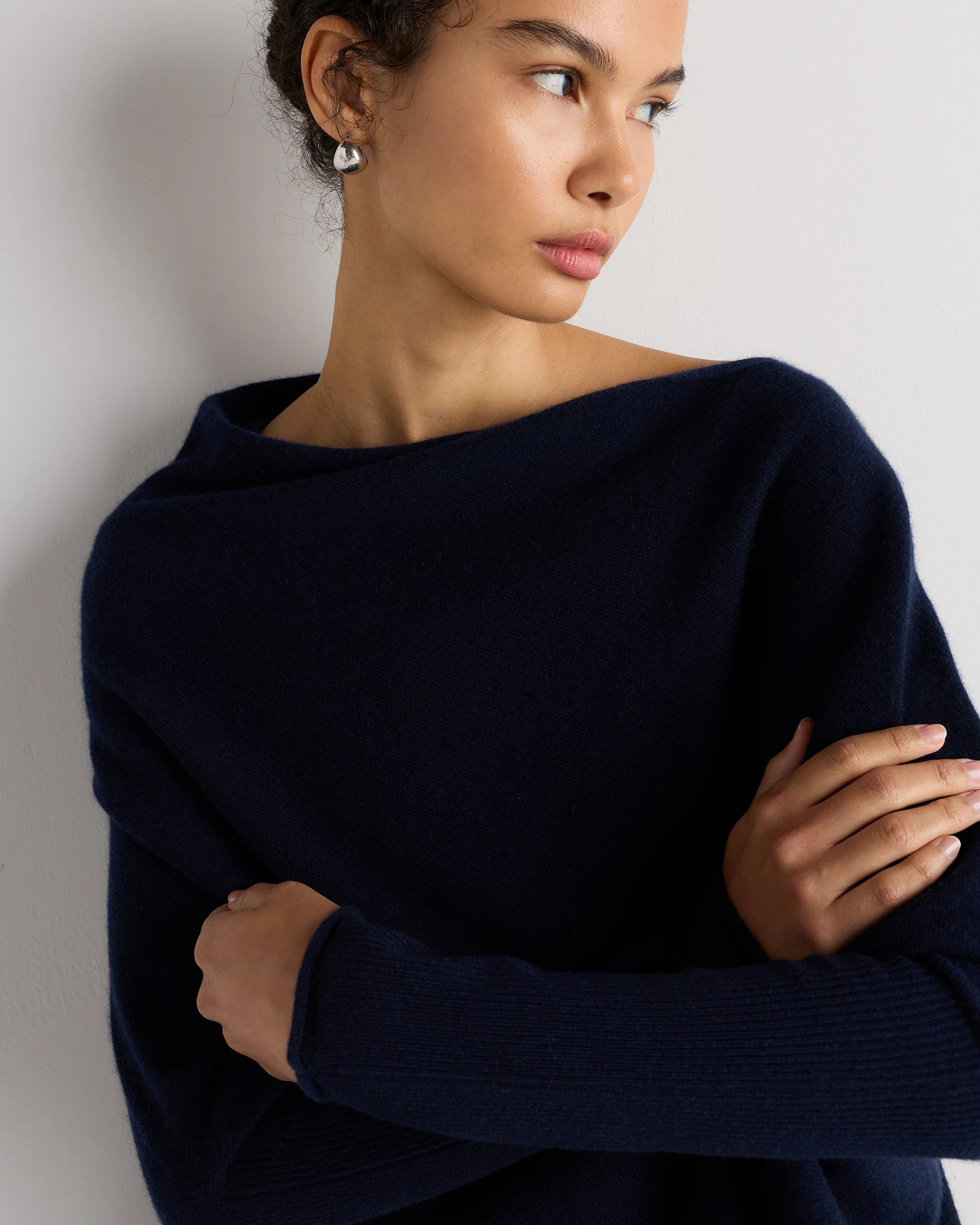 100% Mongolian Cashmere Asymmetric Draped Sweater | Quince