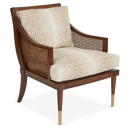 Kirkwood Accent Chair Fawn Linen | One Kings Lane