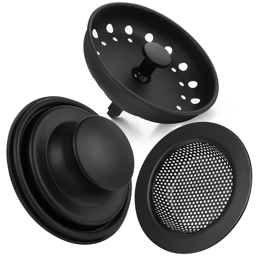 Kitchen Sink Drain Strainer 3 Pack Stainless Steel Sink Stopper, Anti-Clogging Kitchen Sink Drain... | Amazon (US)