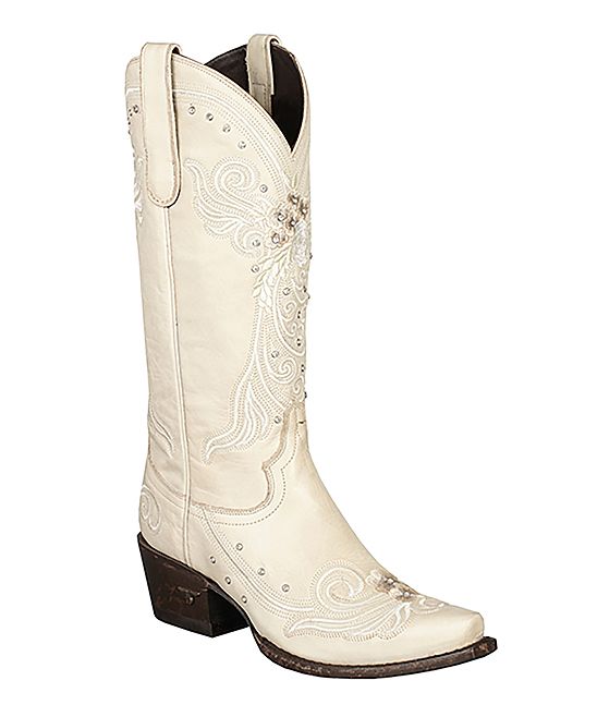 Lane Boots Women's Western Boots - Ivory Wedding Leather Cowboy Boot - Women | Zulily