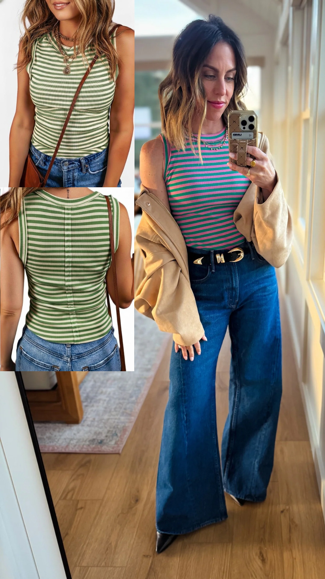 Girls night for a birthday celebration! Cute striped top with these FAB mother jeans! 

 #LTKgrwm #LTKOver40 #LTKPetite