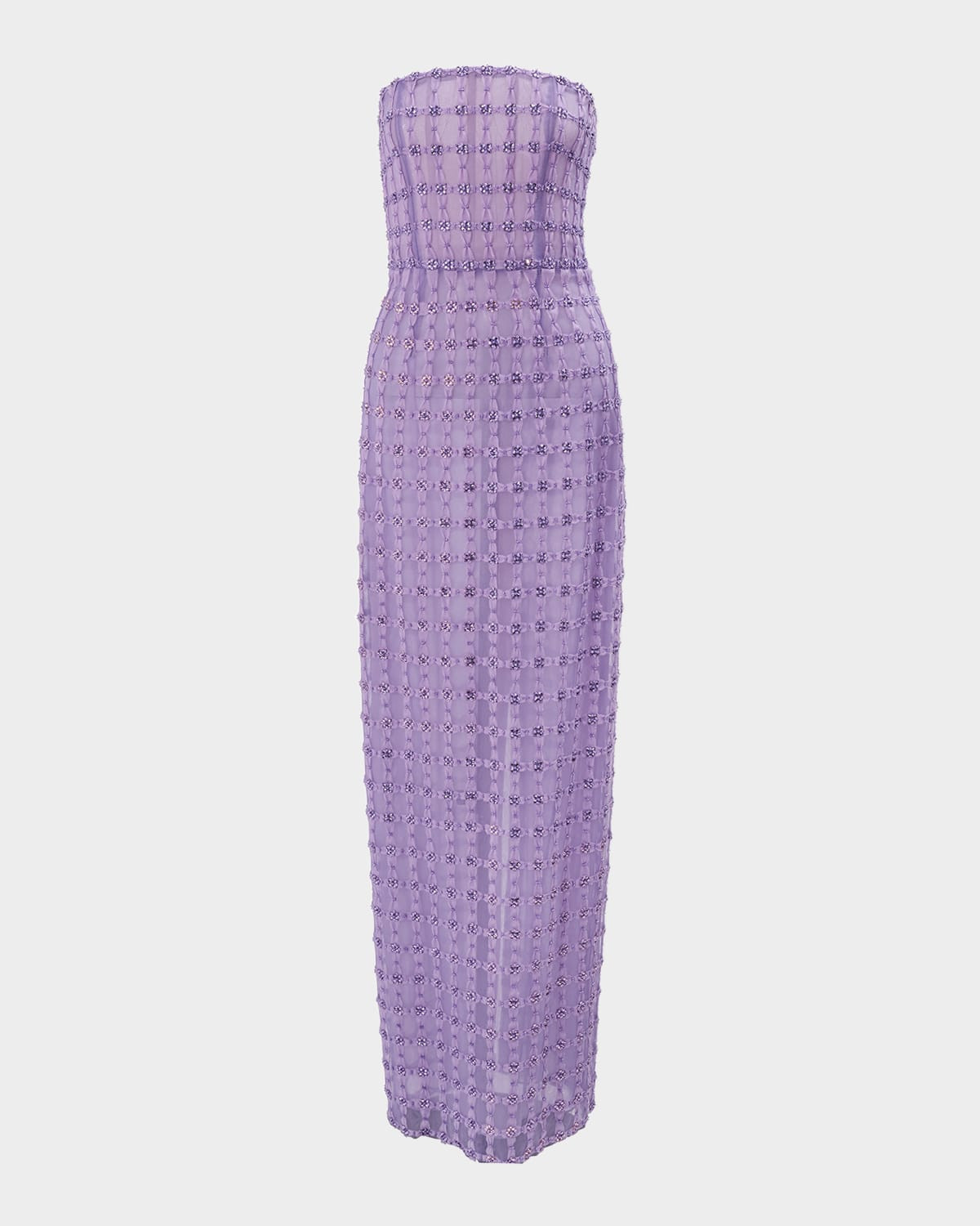 Strapless Crystal-Embroidered Column Gown | Neiman Marcus