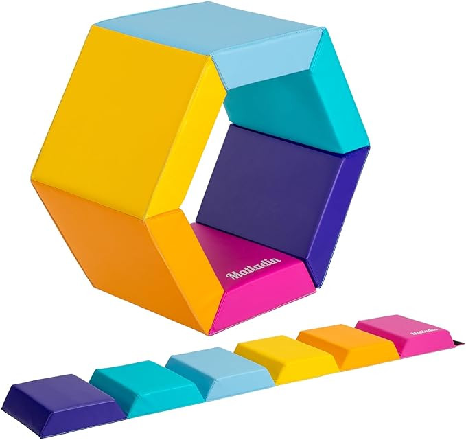 Matladin Gymnastics Gym Tumbling Mat for Kids Children, Hexagon Gymnastics Folding Exercise Mat f... | Amazon (US)