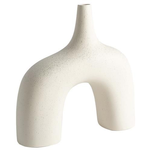 Lalaine Modern Classic Cream Ceramic Decorative Table Vase - Large | Kathy Kuo Home