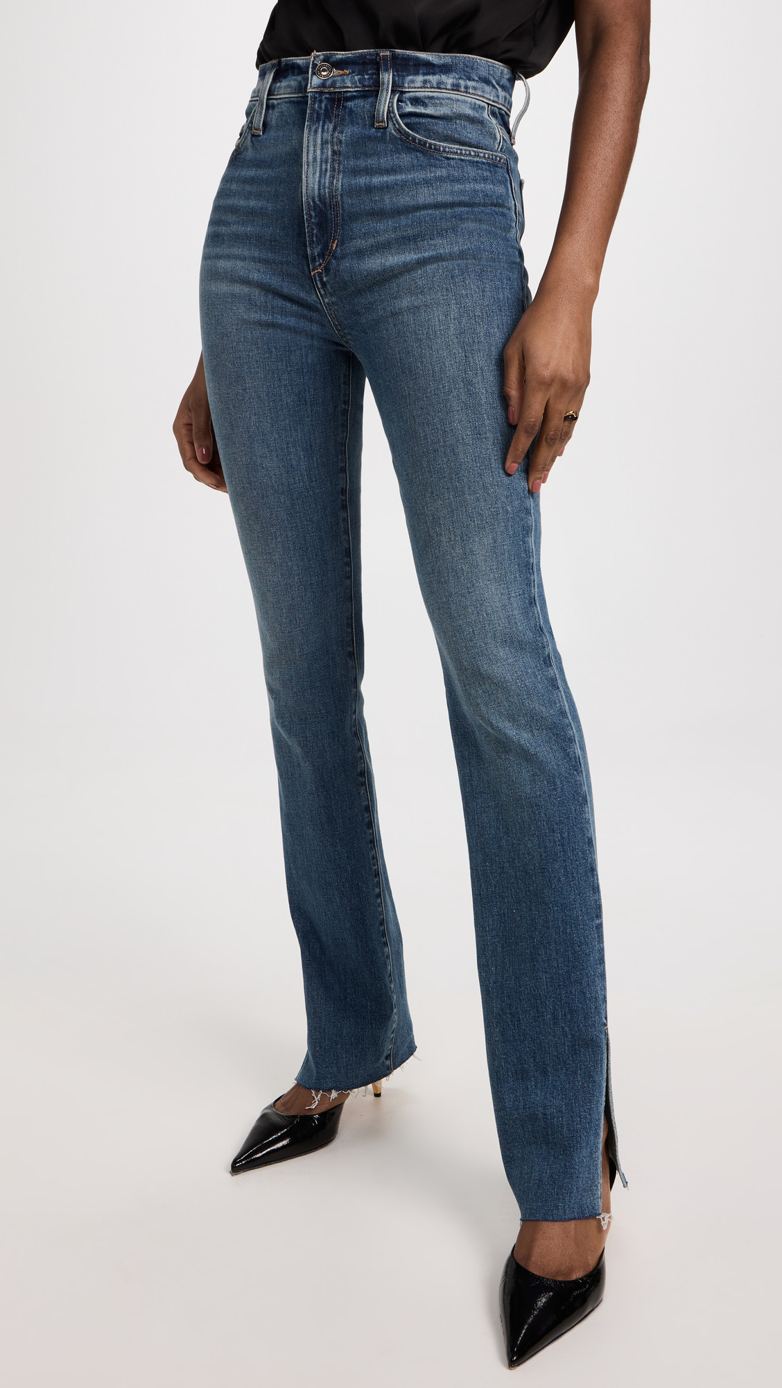 Favorite Daughter Valentina Super High Rise Tower Jeans Medium Indigo 29 | Shopbop