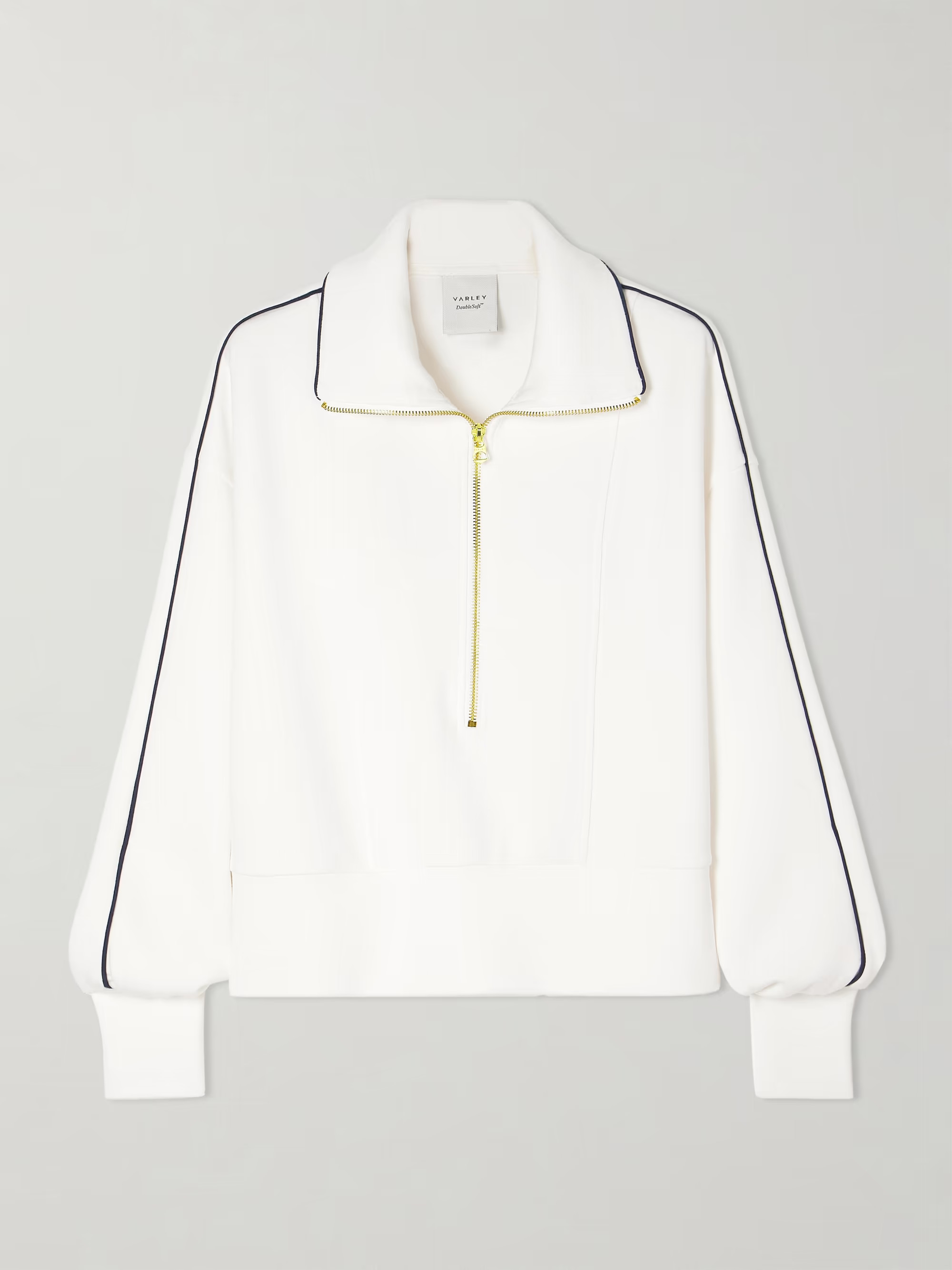 Davenport piped stretch-jersey half-zip sweatshirt | NET-A-PORTER (UK & EU)