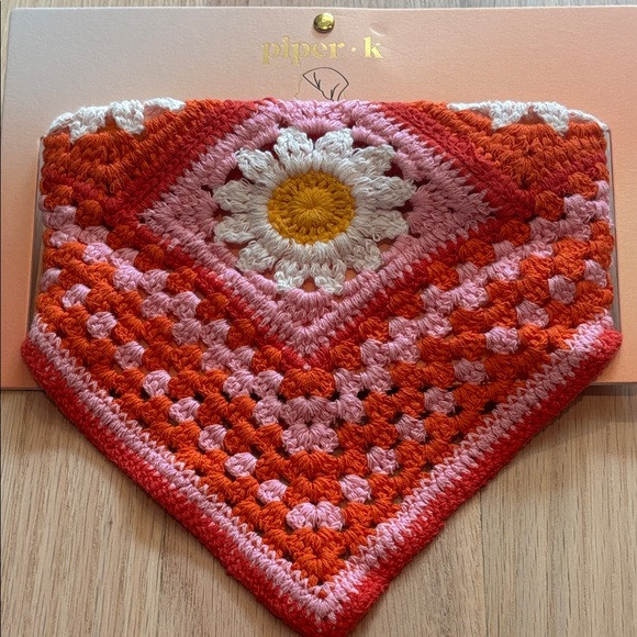 NWT Piper K Colorful Daisy Crochet Bandana hair scarf | Poshmark
