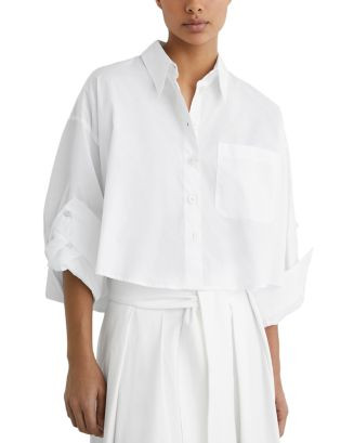 Solenge Cotton Cropped Shirt | Bloomingdale's (AU)