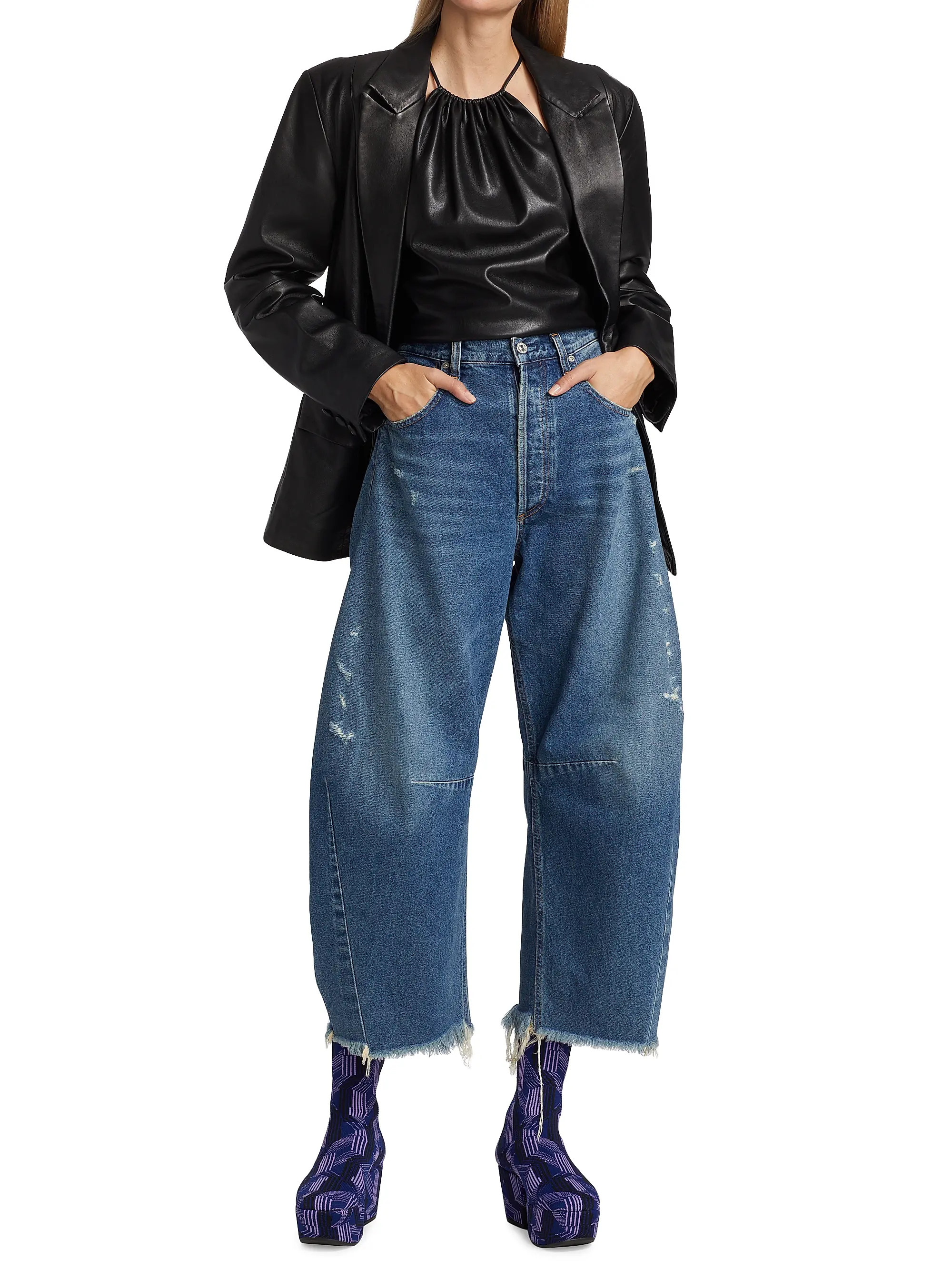 Horseshoe Straight Wide-Leg Jeans | Saks Fifth Avenue