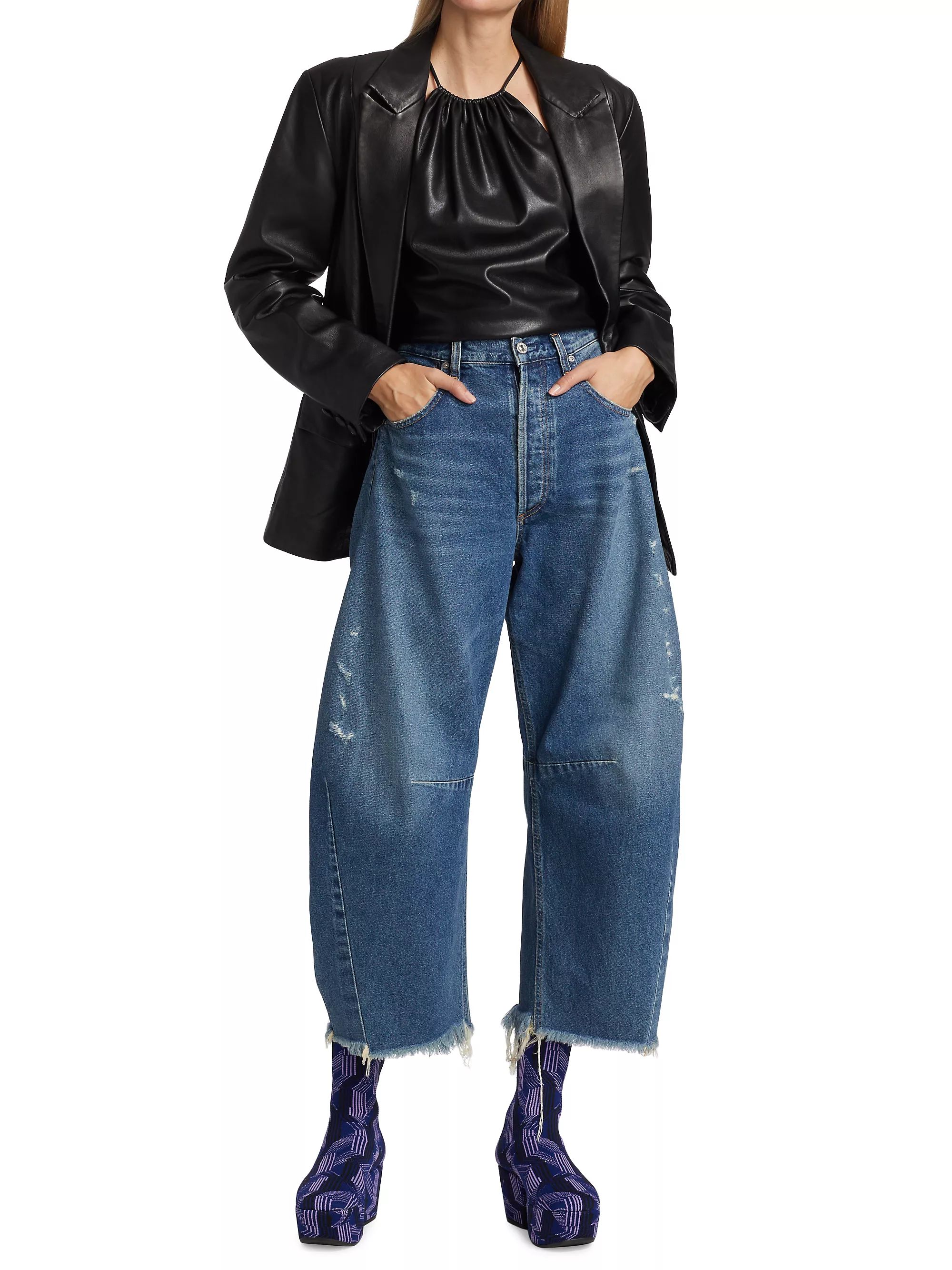 Horseshoe Straight Wide-Leg Jeans | Saks Fifth Avenue
