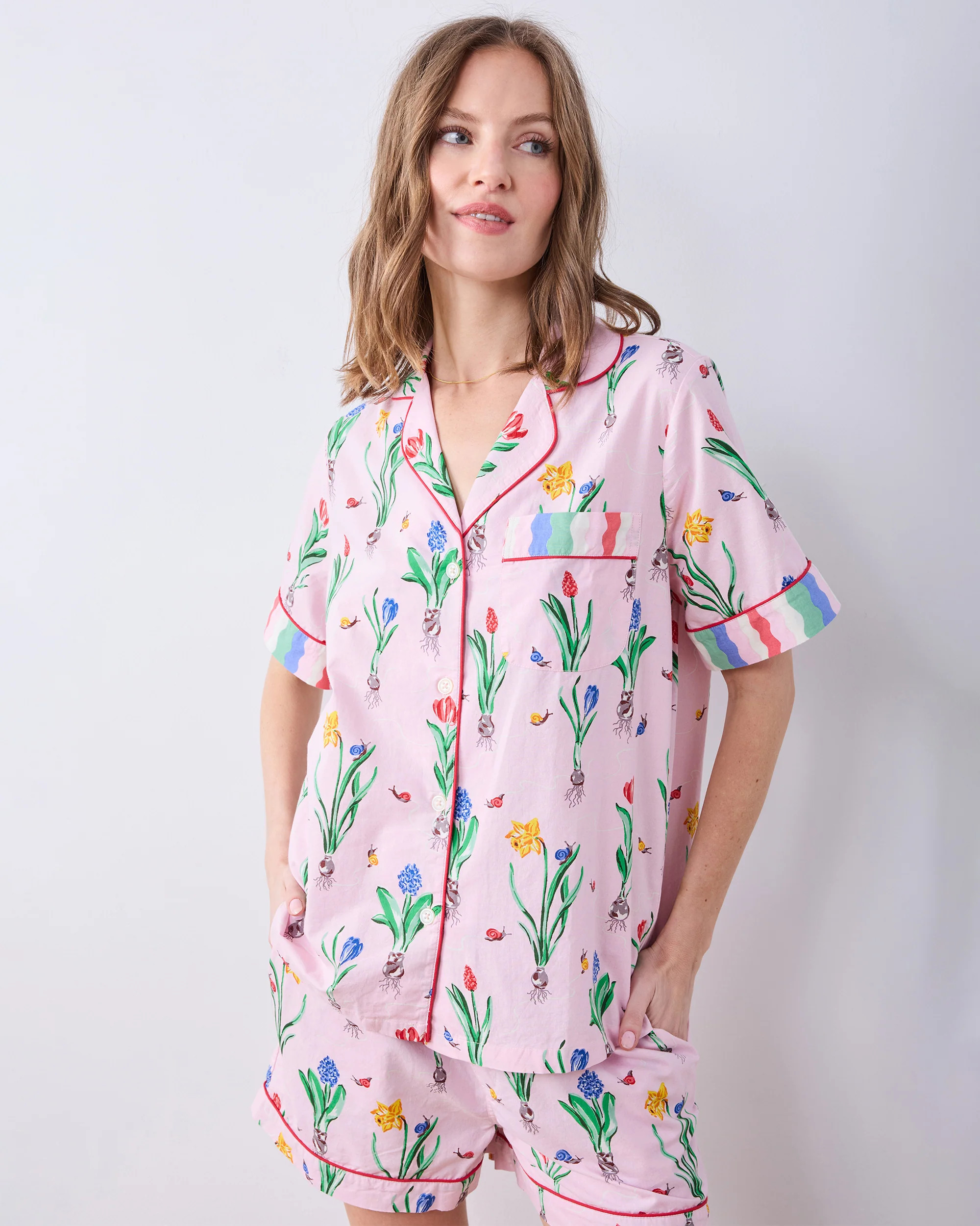 Tulip Trail - Short PJ Set - Blush | Printfresh