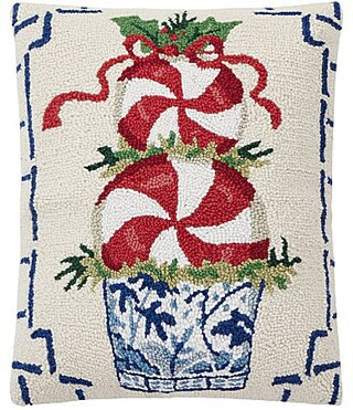 Peking Handicraft Chinoiserie Candy Wool Hook Pillow | Dillard's