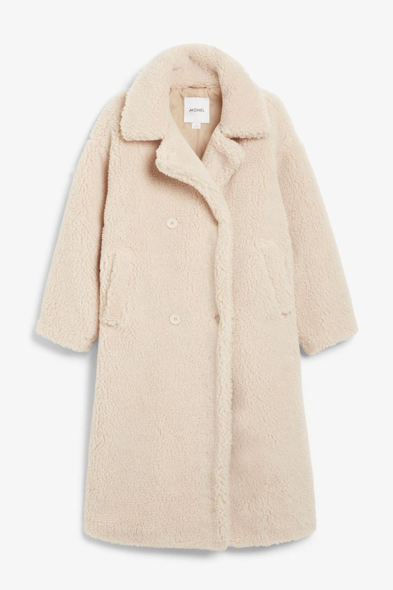Langer Teddymantel | H&M (DE, AT, CH, NL, FI)
