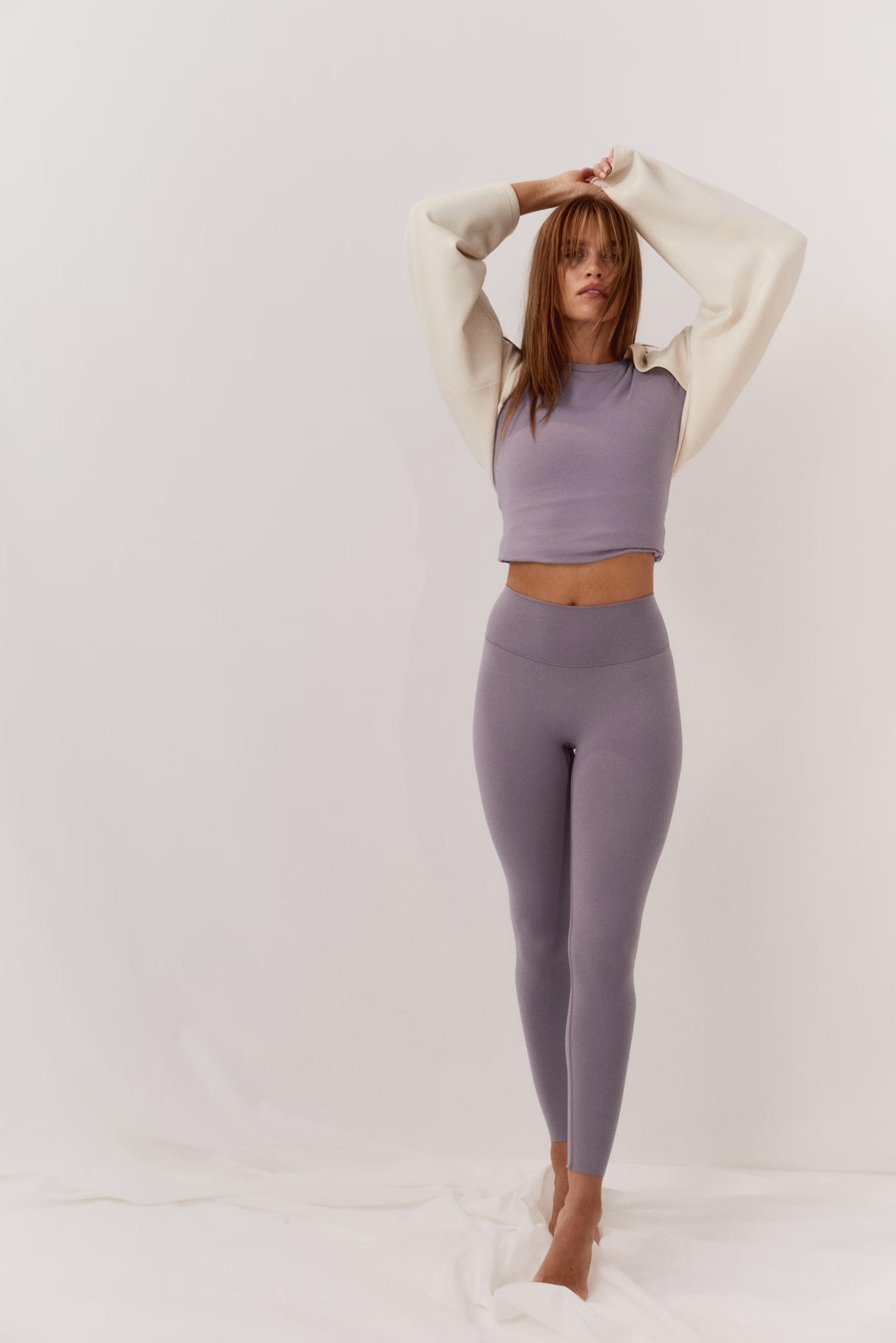 Sports leggings with SoftMove™ - Frosty lilac - Ladies | H&M GB | H&M (UK, MY, IN, SG, PH, TW, HK)