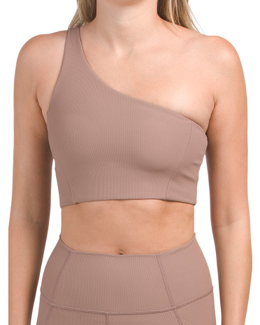 Ribbed Asymmetrical Bra Top | TJ Maxx