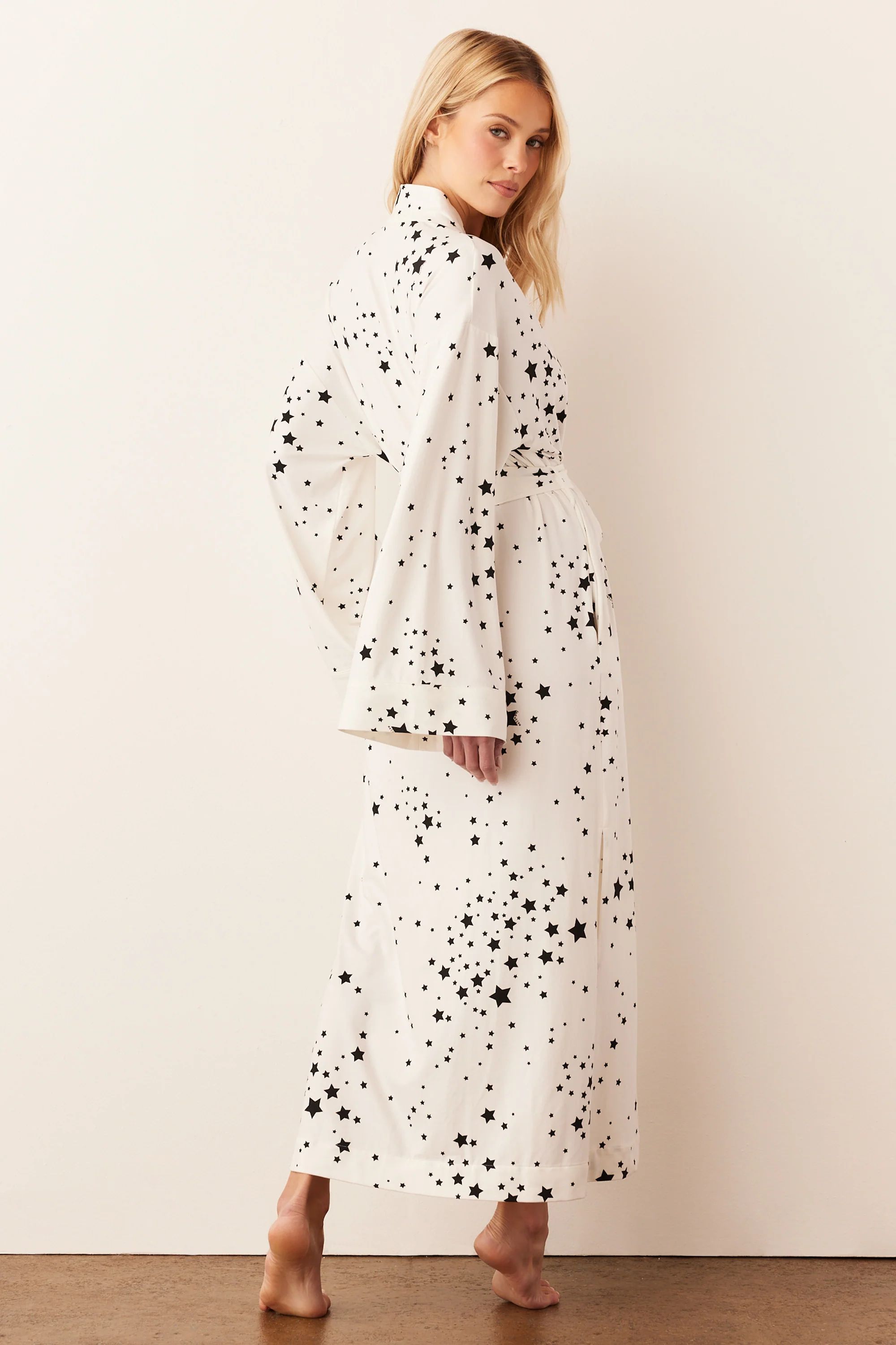 KAIA KIMONO ROBE | WHITE STARS | MASONgrey