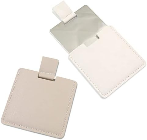2Pcs Shatterproof Stainless Steel Compact Mirror for Purses, Unbreakable Mirror Travel with PU Le... | Amazon (US)