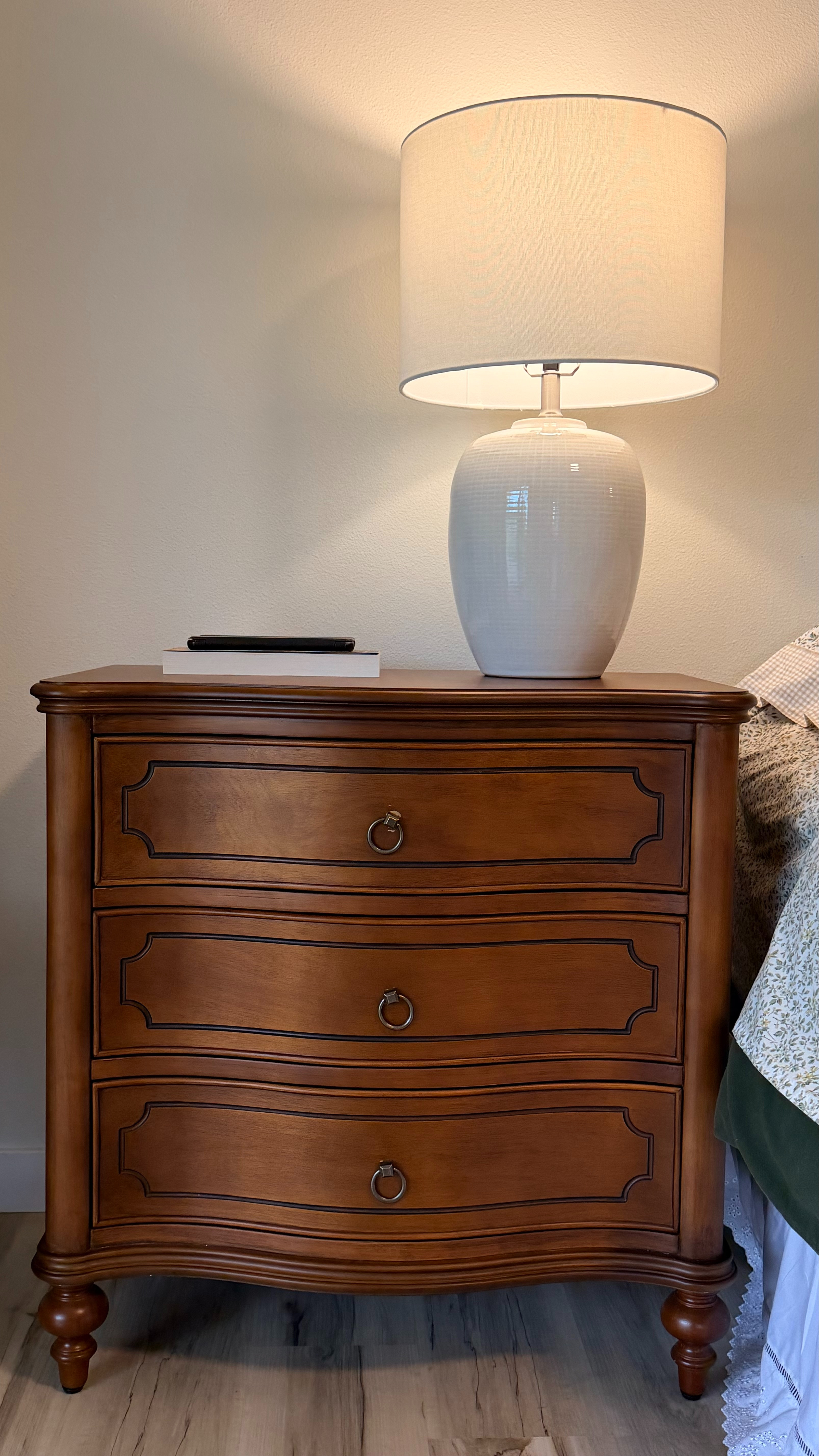 Two of the best Way Days deals I have found and they are both in my bedroom right now! This gorgeous traditional curves nightstand with a built in charging station and metal knob pulls is 72% off and it is absolutely stunning in person. The drawers pull out so smoothly and the charging plugin on the back is such a practical and thoughtful feature. And this beautiful white ceramic table lamp with a subtle pattern and white drum shade is 41% off and the perfect neutral that works with any bedroom aesthetic. These are the kinds of deals that do not come around often. Linking both below! @Wayfair 

 

#LTKSaleAlert #LTKHome