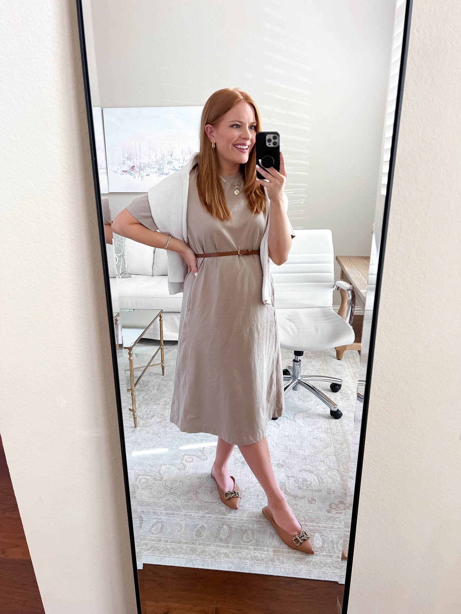 Todays work from home look! Tshirt dress from Nordstrom is true to size!

#LTKSeasonal #LTKworkwear #LTKstyletip