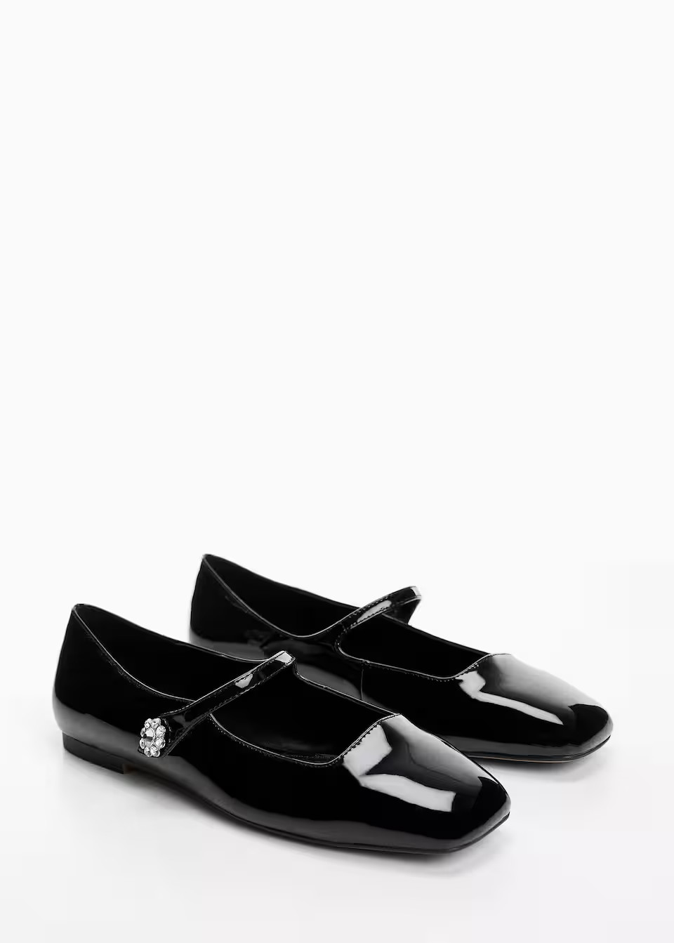 Jewel button ballerina -  Women | Mango United Kingdom | MANGO (UK)