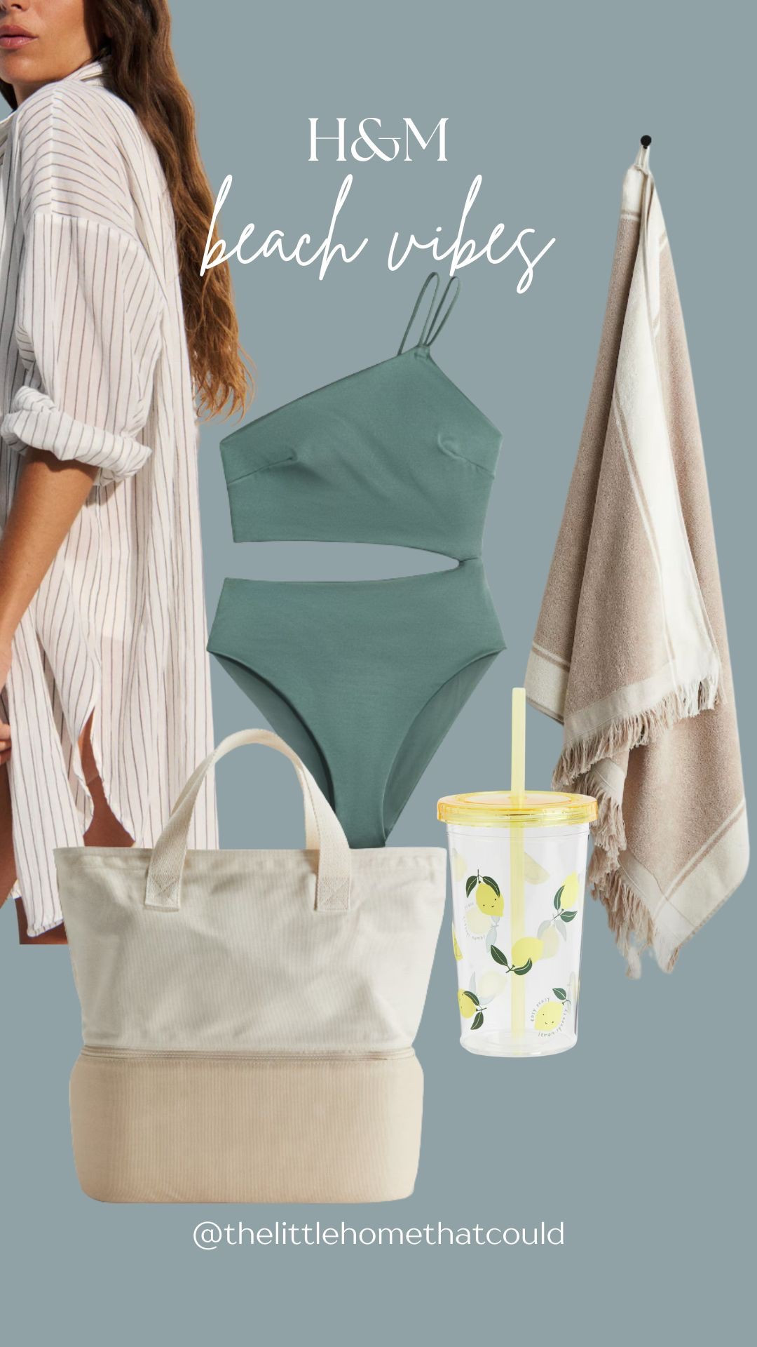 Beach vibes! Bathing suit, cover up, beach bag, towel, tumbler 

#LTKSeasonal #LTKSwim #LTKFindsUnder50