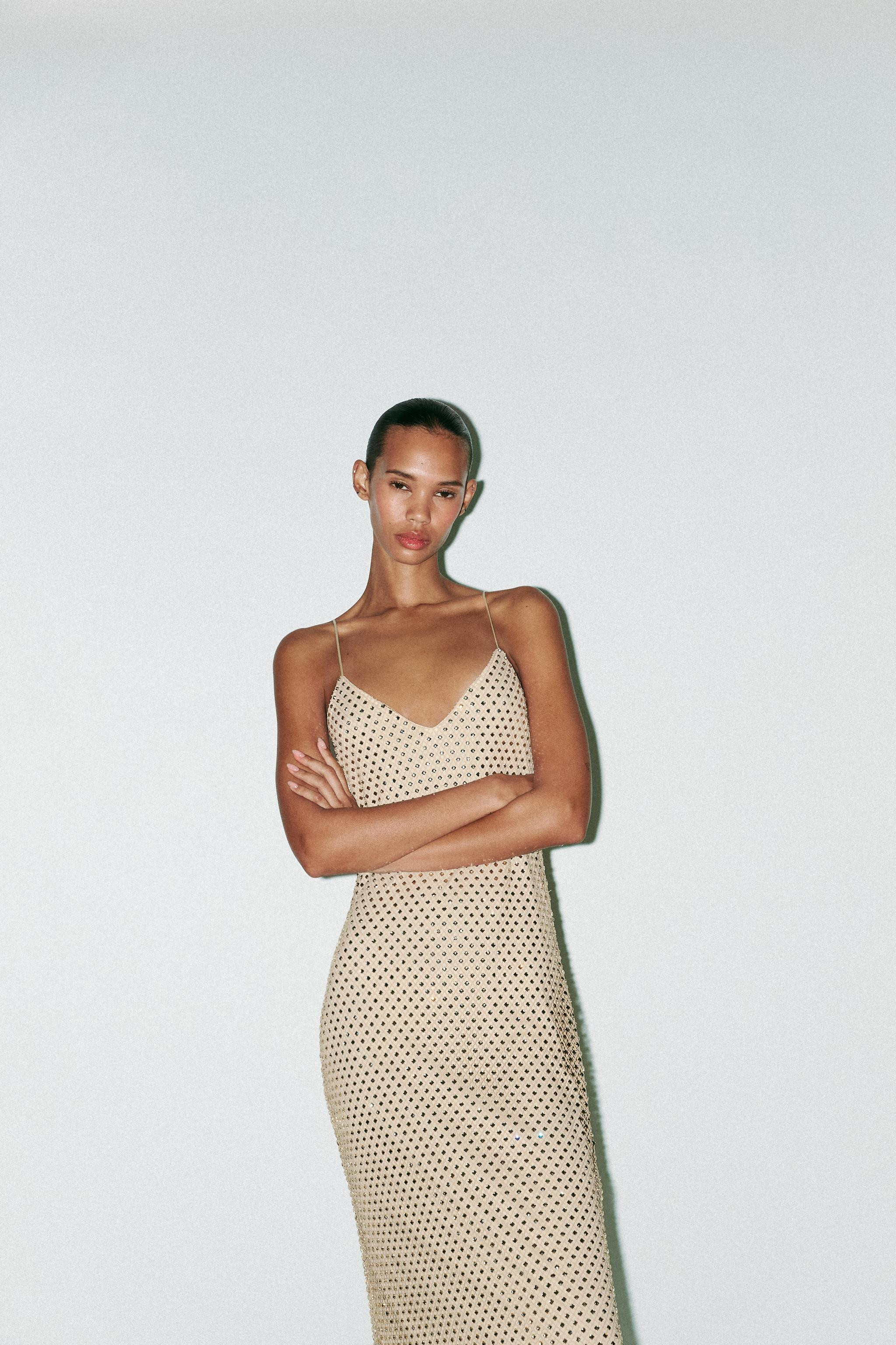 RHINESTONE MAXI DRESS | Zara US