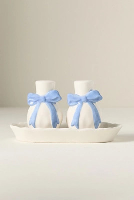 Benedita Stoneware Bow Salt & Pepper Shakers | Anthropologie (US)
