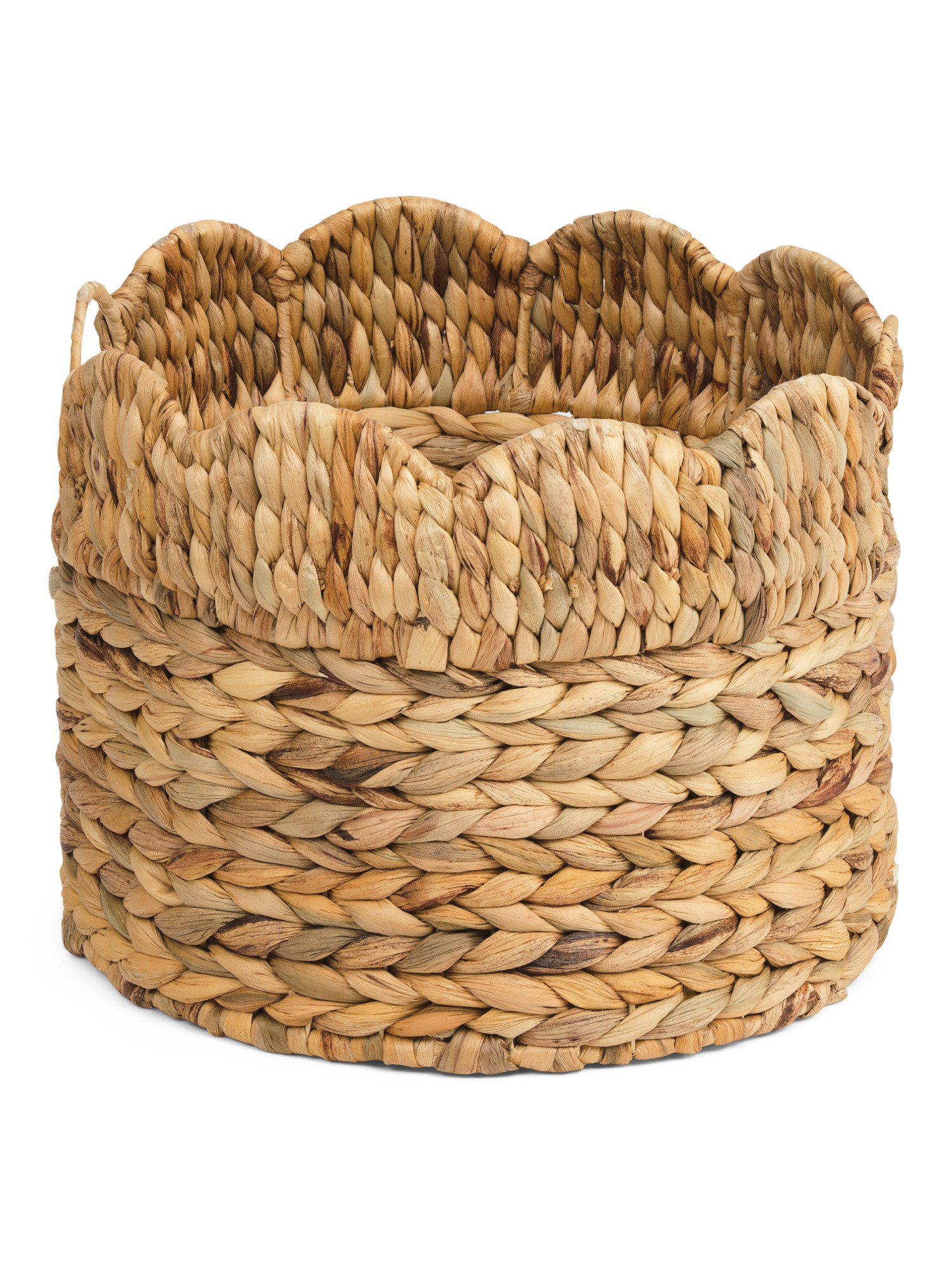 Round Basket With Scallop Top | TJ Maxx
