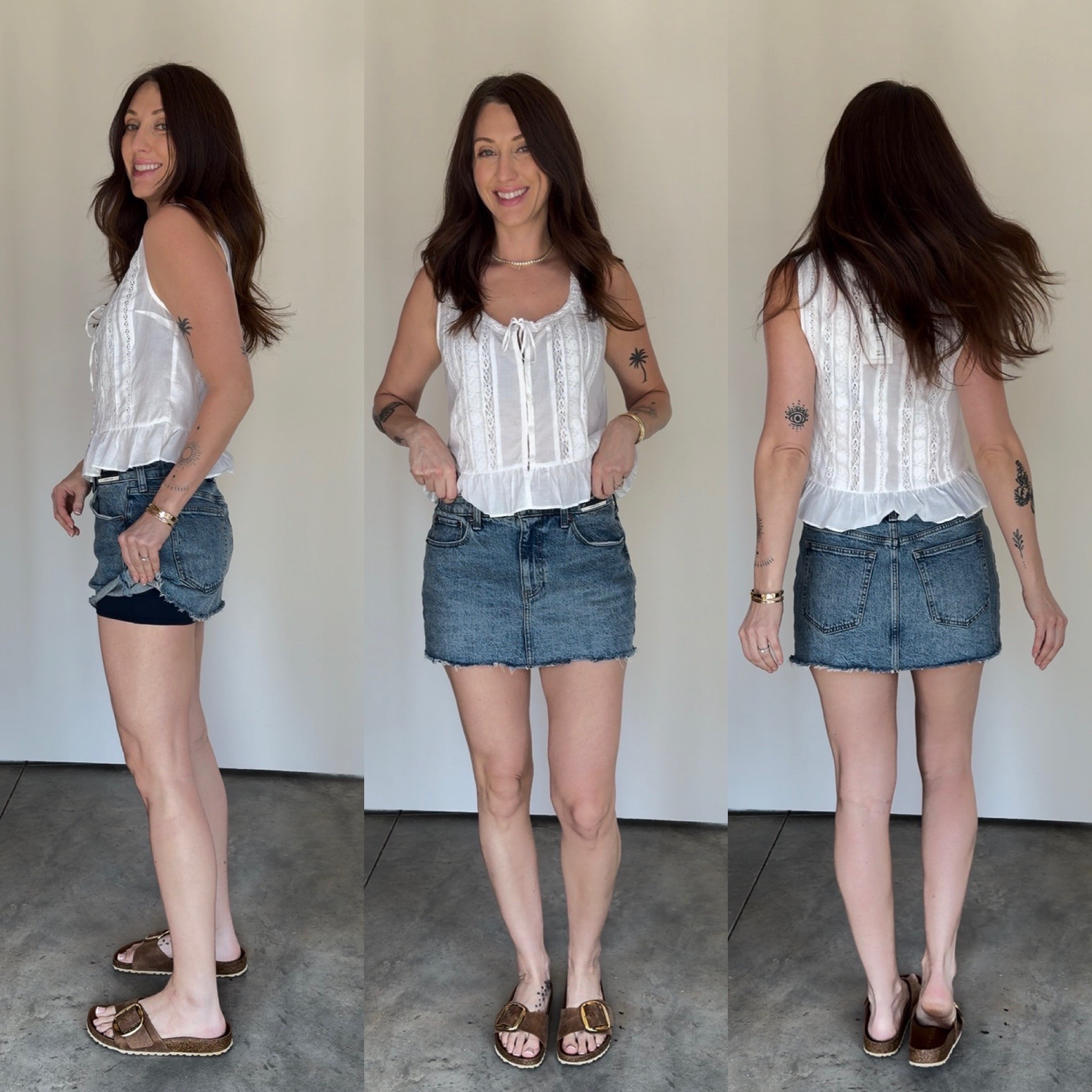 You will love this denim skort! 

#LTKFestival #LTKootd