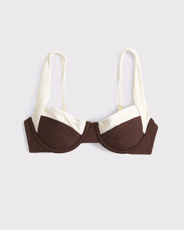 Wide Strap Underwire Bikini Top | Abercrombie & Fitch (US)