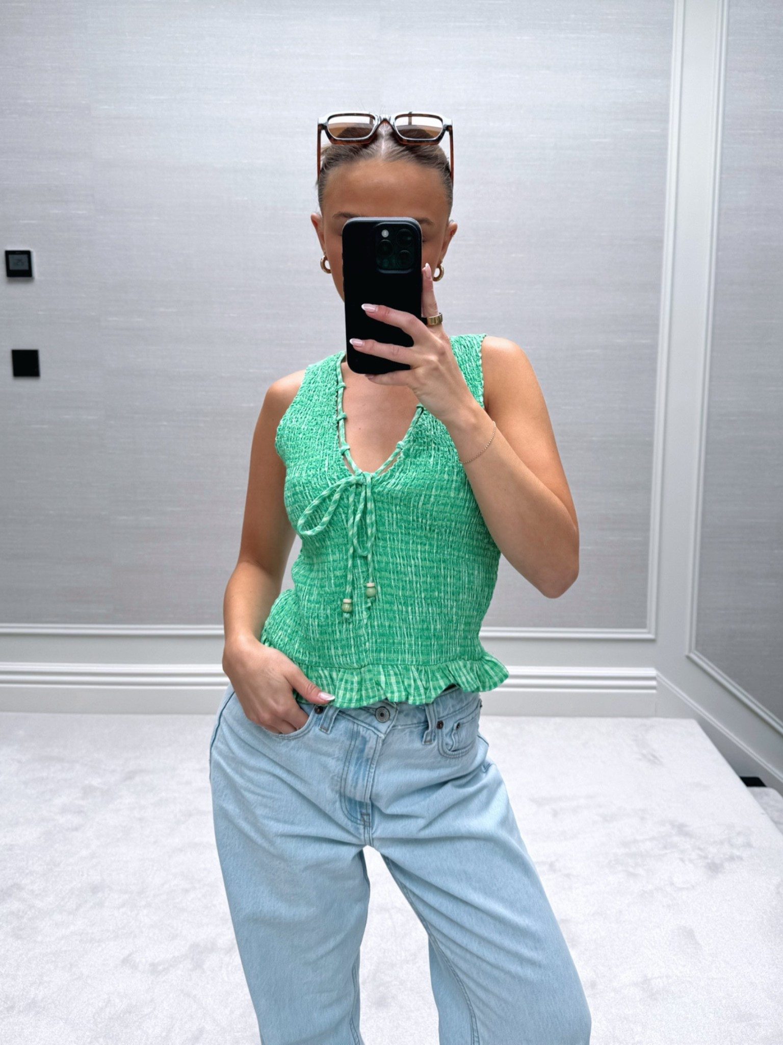new in spring top faves!!🍋

spring summer top outfit inspo crop top trending Pinterest holiday casual Pinterest jeans and a nice top vest green gingham frill ruched

#LTKuk #LTKspring #LTKsummer