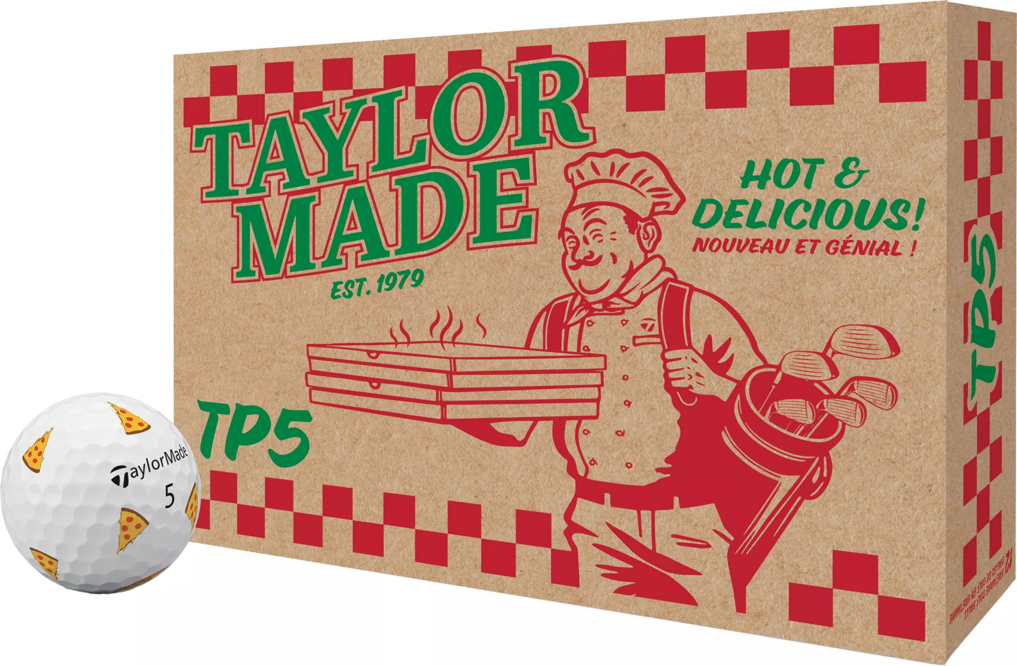 TaylorMade 2024 TP5 Pizza Party Golf Balls, Men's | DICK'S Sporting Goods