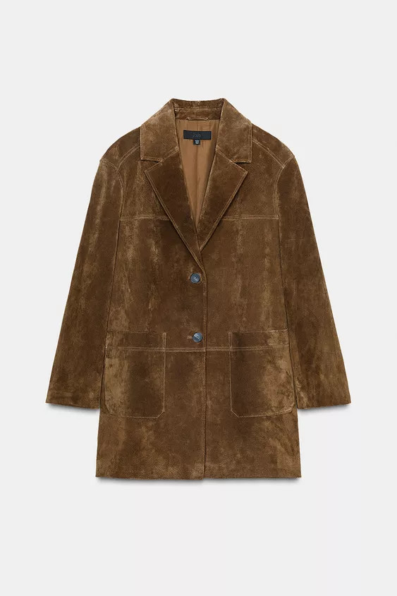 100% LEATHER LONG JACKET | Zara UK