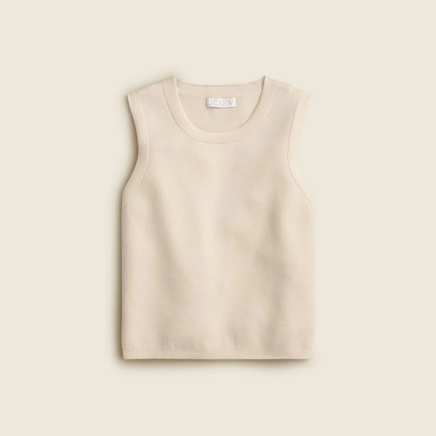 Women's Sweater Shell In Tencel Lyocell Silk Blend In Natural | Shop Simon