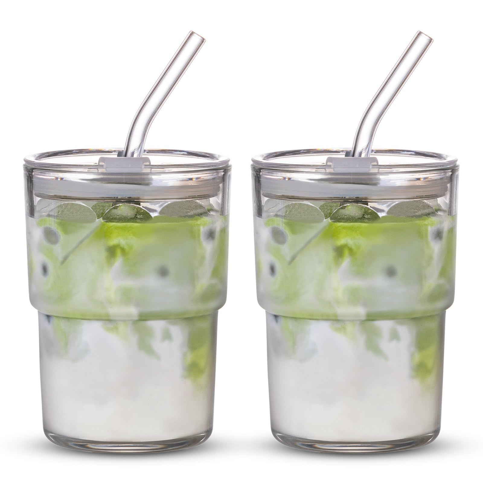 13oz/400ml Tumbler Water Glass, Cups with Straw and Lid Sealed Carry on for Coffee, Iced Tea, Thi... | Amazon (US)