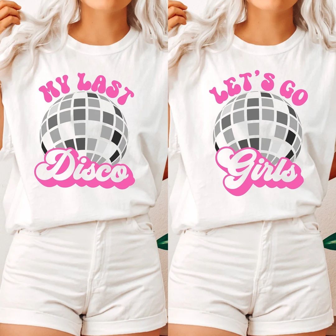 Comfort Colors Disco Bride Shirt One Last Disco Tshirt Retro - Etsy | Etsy (US)